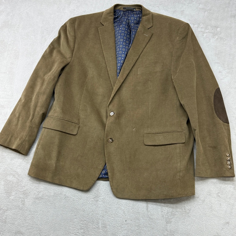 Lauren Ralph Lauren Blazer Mens 50L Brown Corduroy Elbow Patch Two Button Jacket